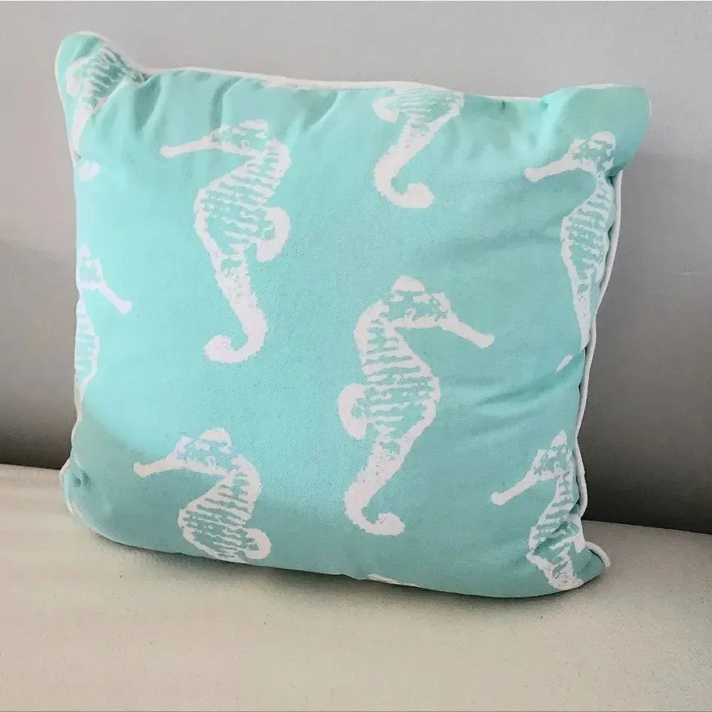 Stratford Home Sea Marine Animal Throw Pillow Nautical Ocean Blu 18x18 Sea Life